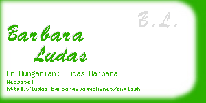 barbara ludas business card